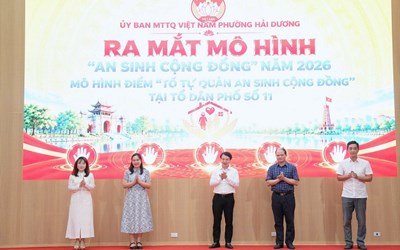PHƯỜNG HẢI DƯƠNG RA MẮT MÔ HÌNH ĐIỂM “TỔ TỰ QUẢN AN SINH CỘNG ĐỒNG”
